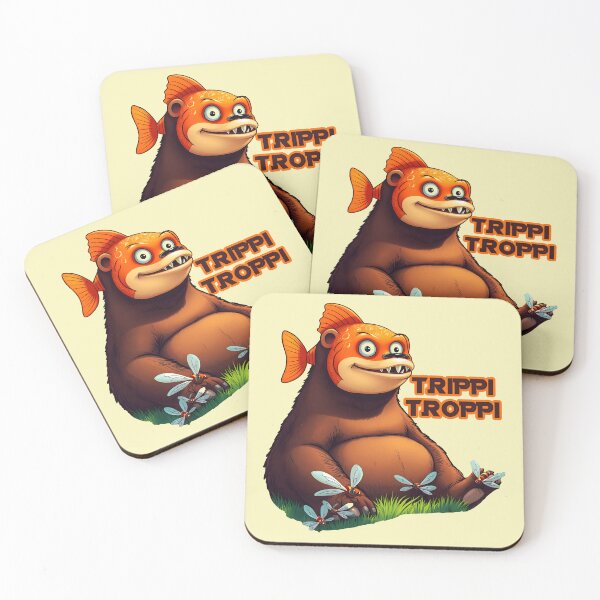 Item preview, Trippi Troppi Fish Bear cartoon with name text designed and sold by EmeraldeaArt.