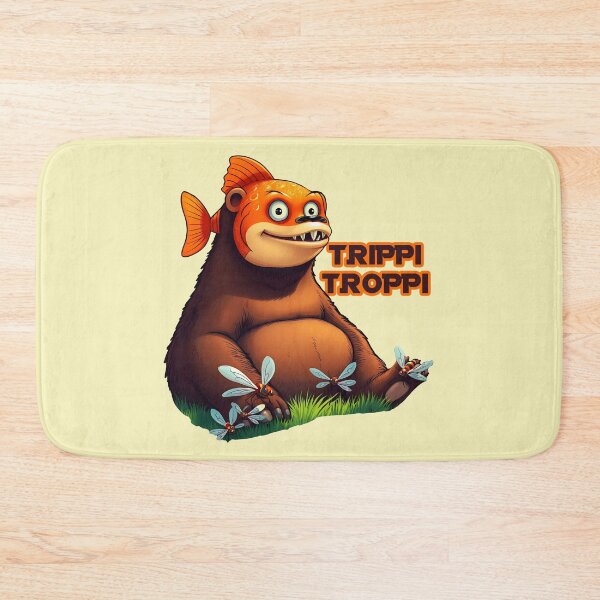 Item preview, Trippi Troppi Fish Bear cartoon with name text designed and sold by EmeraldeaArt.