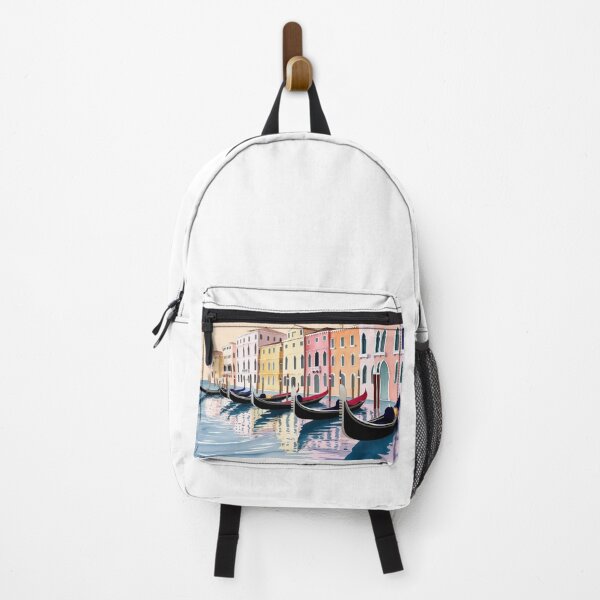 Item preview, Venice Watercolor – Gondolas among Reflections of Colors designed and sold by StormArte.