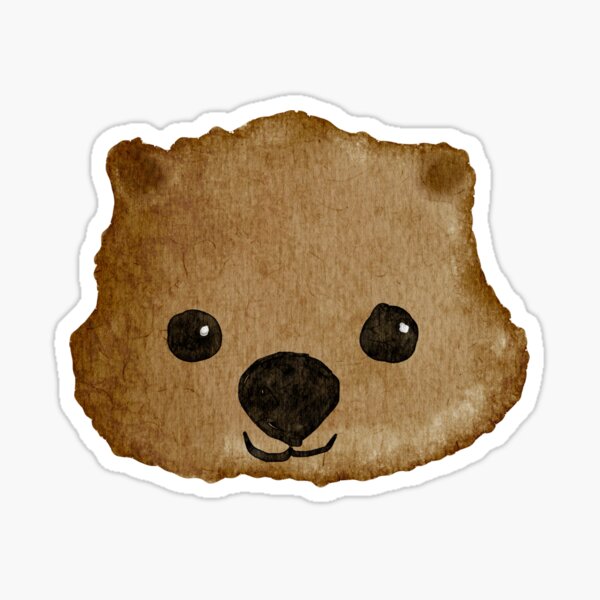 Vista previa del artículo con la obra «Wombat de acuarela», diseñado y vendido por CaitysCorner.