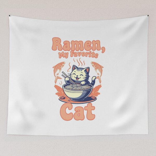 Item preview, Ramen Cat, My Favorite Ramen designed and sold by ZerotwoStudio.
