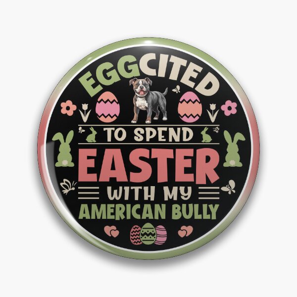 Item preview, American Bully Easter Funny Hoppy Spring Holiday Dog Quote designed and sold by eclecTEEq.