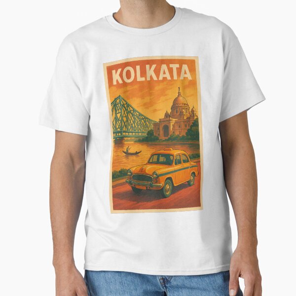 Item preview, Kolkata Iconic Landmarks – Howrah Bridge, Victoria Memorial & Yellow Taxi designed and sold by placesonearth.