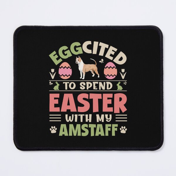 Item preview, Amstaff Easter Funny Hoppy Spring Holiday American Dog Quote designed and sold by eclecTEEq.