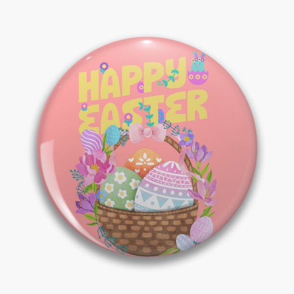 Item preview, Happy Easter Basket with Decorated Eggs designed and sold by ROZWALCZ.