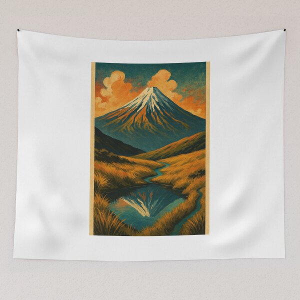Item preview, Mount Taranaki Reflection – Egmont National Park Scenic View designed and sold by Places On Earth.