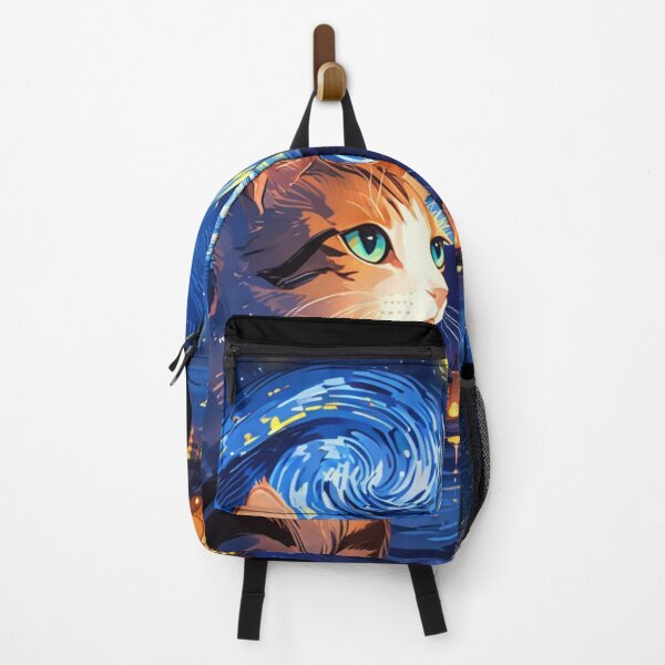 Item preview, Starry Night Cat A Van Gogh Inspired Digital Artwork designed and sold by Life is cat.