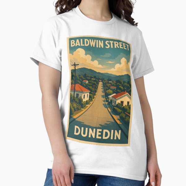 Vista previa del artículo con la obra «Calle Baldwin, Dunedin, Nueva Zelanda: la calle residencial más empinada del mundo», diseñado y vendido por placesonearth.