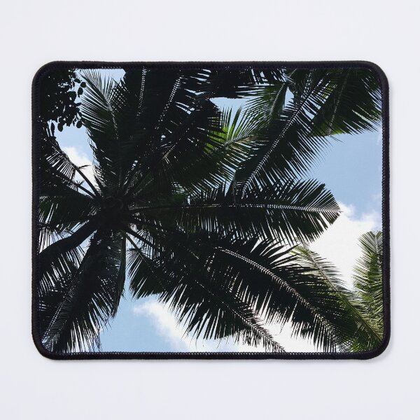 Item preview, Beautiful silhouette coconut tree leaf wallpaper, sky, and clouds designed and sold by Yusuf-Design.