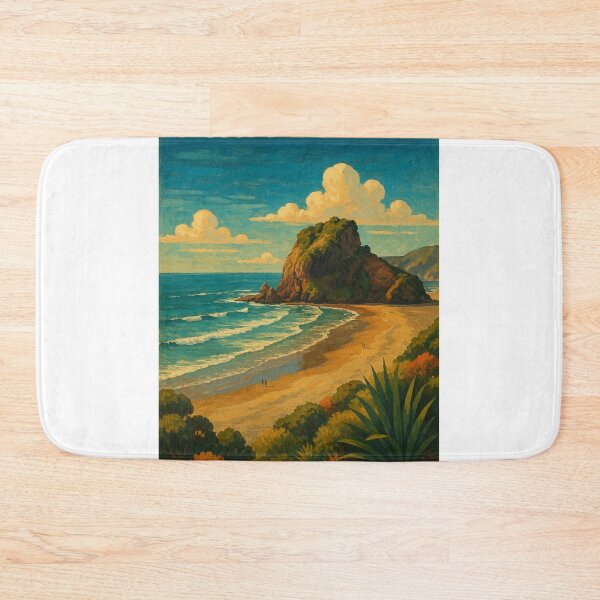 Item preview, Piha Beach New Zealand – Lion Rock and Wild West Coast designed and sold by Places On Earth.