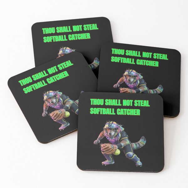 Item preview, Thou Shall Not Steal Softball Catcher designed and sold by TrendsLook.