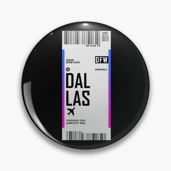 Artikelvorschau, Dallas Bordkarte Dallas City Sticker entworfen und verkauft von TulipaGraphics.