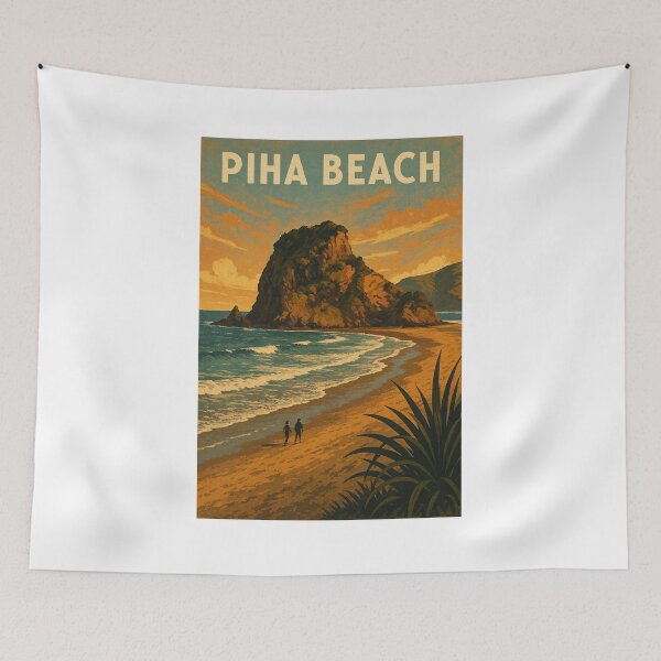 Item preview, Piha Beach New Zealand – Lion Rock West Auckland designed and sold by Places On Earth.