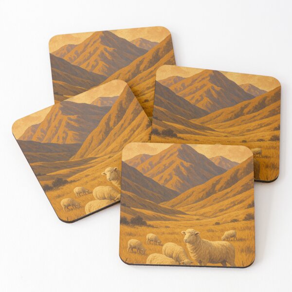 Item preview, Lindis Pass South Island – Golden Hills and Grazing Sheep designed and sold by Places On Earth.