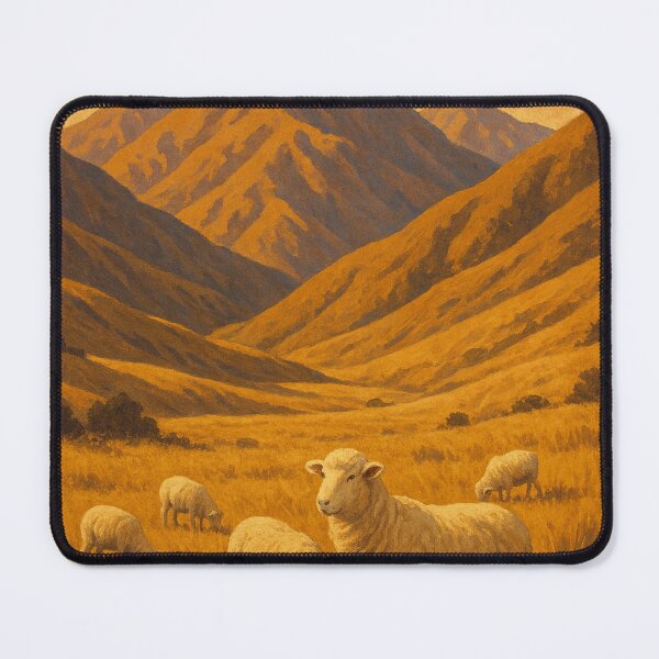 Item preview, Lindis Pass South Island – Golden Hills and Grazing Sheep designed and sold by Places On Earth.