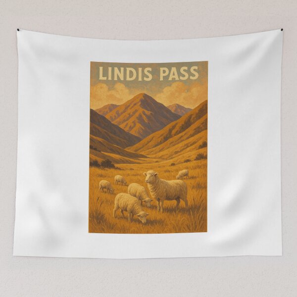 Item preview, Lindis Pass South Island – Golden Hills and Grazing Sheep designed and sold by Places On Earth.