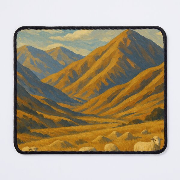 Item preview, Lindis Pass South Island – Golden Hills and Sheep designed and sold by Places On Earth.