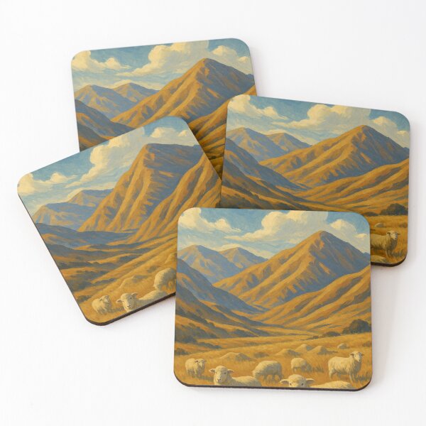 Item preview, Lindis Pass South Island – Golden Hills and Sheep designed and sold by Places On Earth.