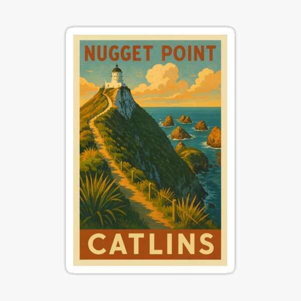 Item preview, Nugget Point Lighthouse – Coastal Cliffs of the Catlins designed and sold by Places On Earth.