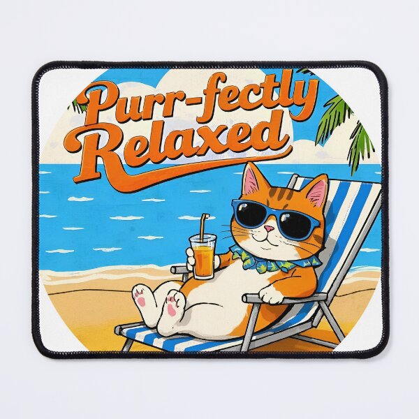 Item preview, Cool Cat Chilling at the Beach designed and sold by Lucky.Z.