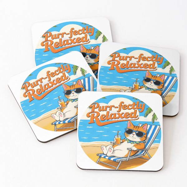 Item preview, Cool Cat Chilling at the Beach designed and sold by Lucky.Z.