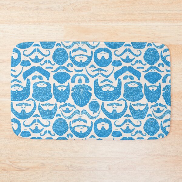 Item preview, Let it grow - fun beard and mustache hand drawn pattern designed and sold by artgeige.