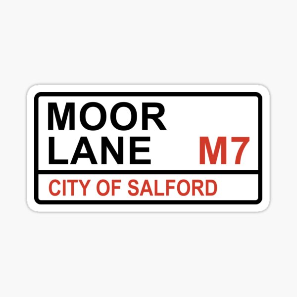 Artikel-Vorschau von Salford City Moor Lane ikonisches Straßenschild, designt und verkauft von DelfDesign.