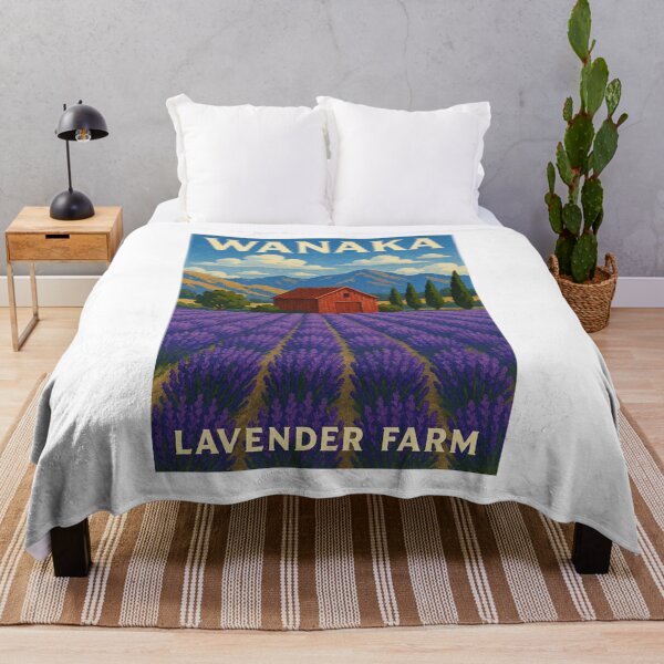 Item preview, Wanaka Lavender Farm – Purple Fields and Mountain Views designed and sold by Places On Earth.