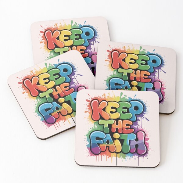 Item preview, Keep the Faith – 2 Timothy 4:7 | Graffiti Jesus Quote | Christian Street Art Design designed and sold by  KnitLuv.