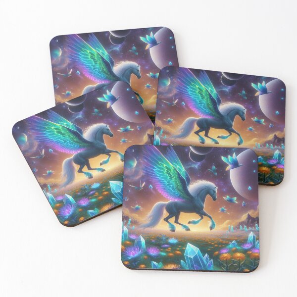 Item preview, Horse Flying Techno color wings designed and sold by kharatsuchita.