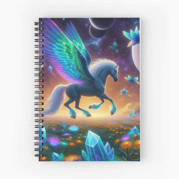Item preview, Horse Flying Techno color wings designed and sold by kharatsuchita.