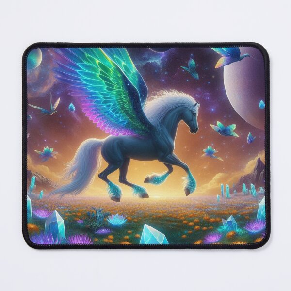 Item preview, Horse Flying Techno color wings designed and sold by kharatsuchita.