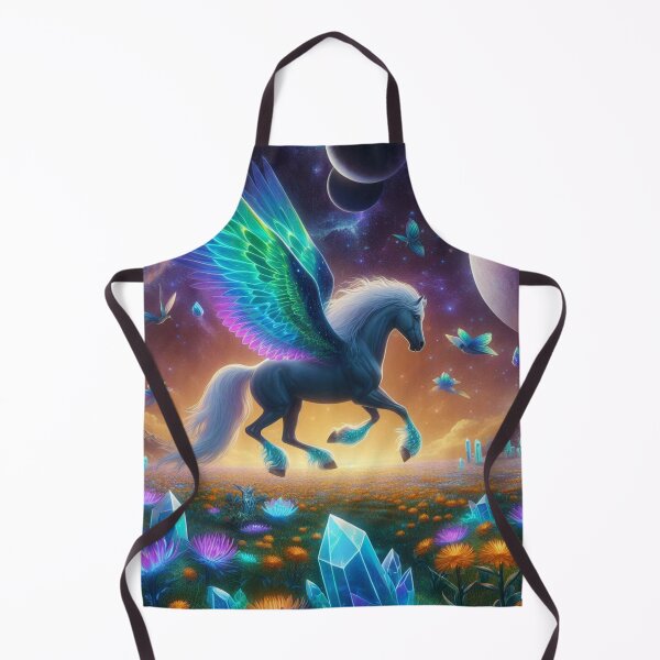 Item preview, Horse Flying Techno color wings designed and sold by kharatsuchita.