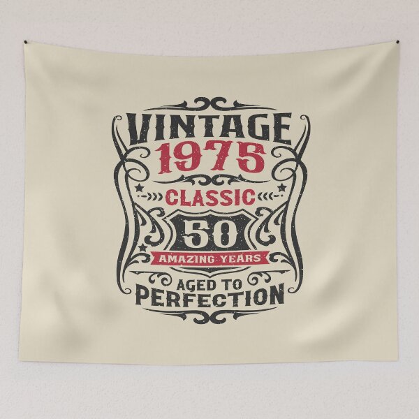 Item preview, 50th Birthday Vintage 1975 Classic 50 Amazing Years designed and sold by eclecTEEq.