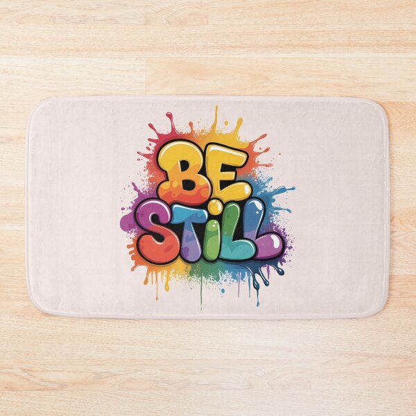 Item preview, Be Still – Psalm 46:10 | Graffiti Jesus Quote | Urban Christian Art designed and sold by  KnitLuv.