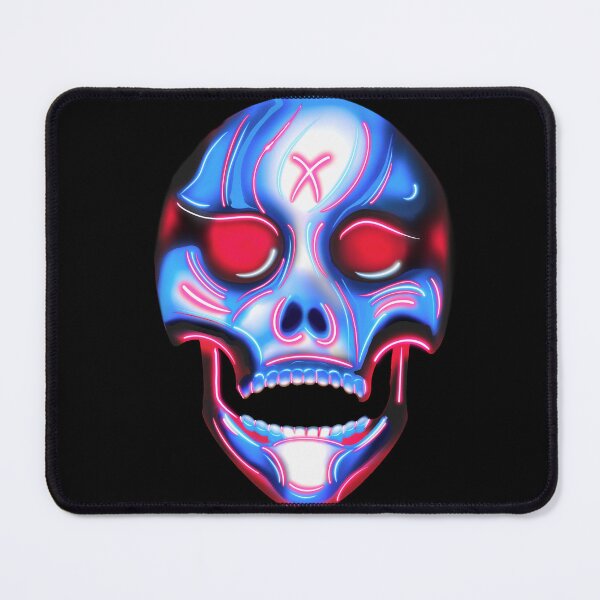 Item preview, Cyber Gothic Skull - Blue-Red designed and sold by WigsByViv.