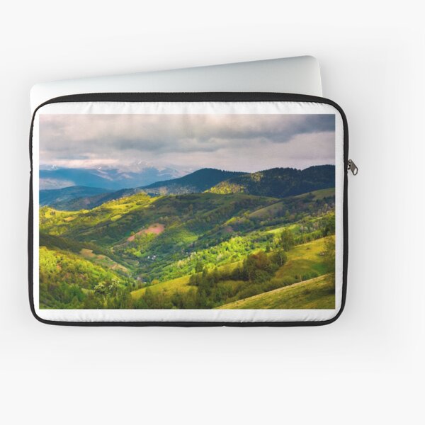 springtime in mountainous countryside Laptop Sleeve