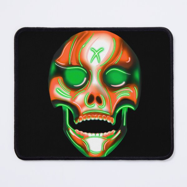 Item preview, Cyber Gothic Skull - Orange-Green designed and sold by WigsByViv.