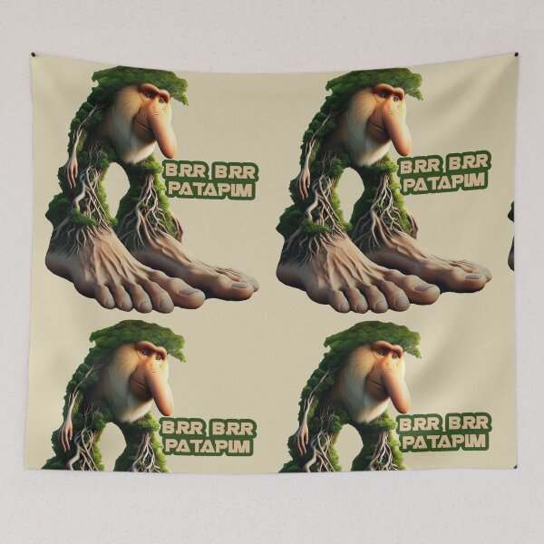 Item preview, Brr Brr Patapim tree monkey with name text designed and sold by EmeraldeaArt.
