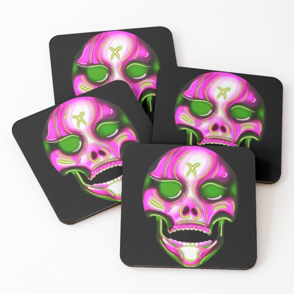 Item preview, Calavera gótica cibernética - Morado-verde designed and sold by WigsByViv.
