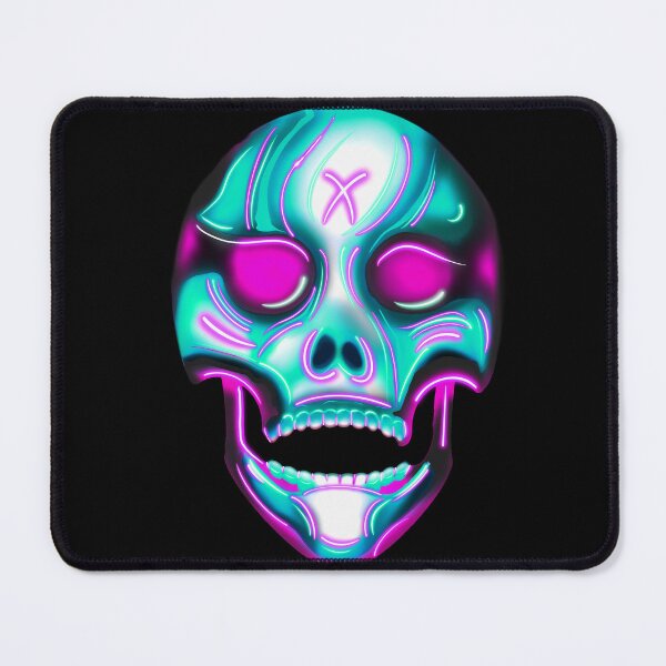 Item preview, Cyber Gothic Skull - Turquoise-Purple designed and sold by WigsByViv.