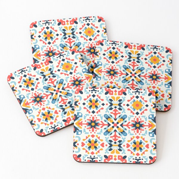 Item preview, Scandinavian & Hungarian Folk Art Pattern – Vibrant Floral Symmetry by heidiannemorris designed and sold by FOLK ART FUSION by heidiannemorris.