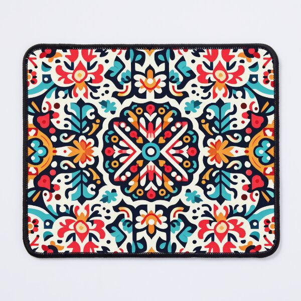 Item preview, Scandinavian & Hungarian Folk Art Pattern – Vibrant Floral Symmetry by heidiannemorris designed and sold by FOLK ART FUSION by heidiannemorris.