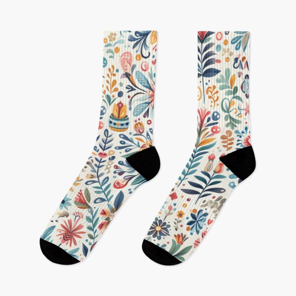 Item preview, Scandinavian & Hungarian Folk Art Pattern – Vibrant Floral Symmetry by heidiannemorris designed and sold by FOLK ART FUSION by heidiannemorris.