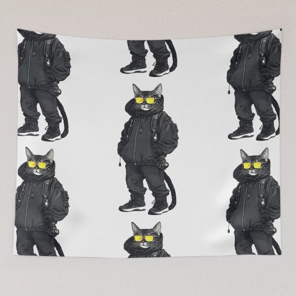 Item preview, Cyberpunk Cat: Tech Enhanced Feline designed and sold by bapupa.