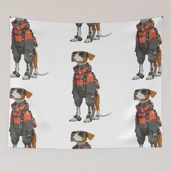 Item preview, Cyberpunk Dog: Neon Street Hound designed and sold by bapupa.