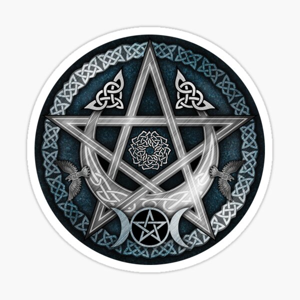 Blue Pentacle Luxury Necklace Sticker