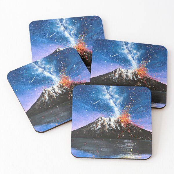 Item preview, The volcano and the milky way landscape designed and sold by Takuma-Art.