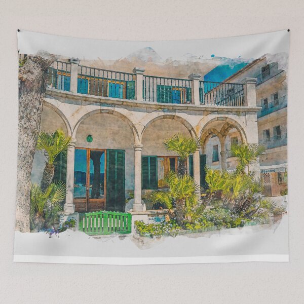 Item preview, Puerto Pollensa Mallorca Seafront House designed and sold by GG WALL ART.
