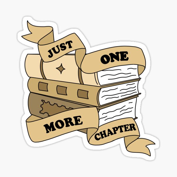 Artikel-Vorschau von Noch ein Kapitel - Gelber Bücherwurm Sticker, designt und verkauft von PlotLines.